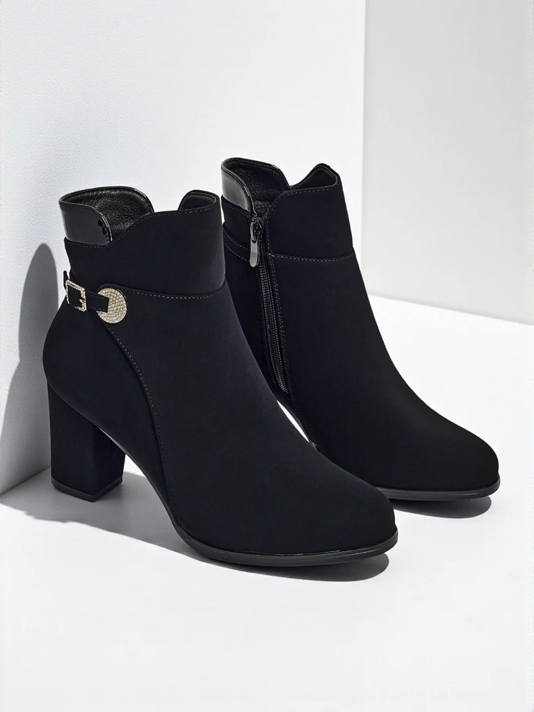 Bottines Luna Noires Élégantes pour l'Automne