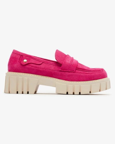 Royalfashion Eco suede fuchsia mocassins pour femmes Siherta