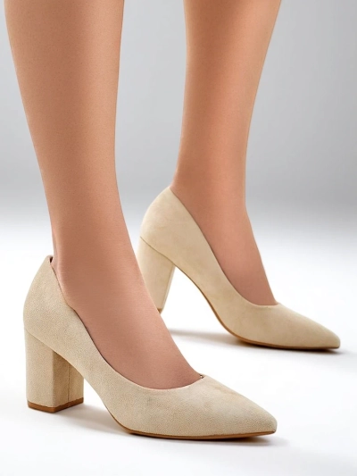 Royalfashion Escarpins à talons en suédine éco pour femmes Ugandes