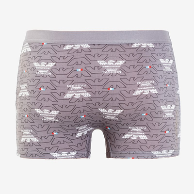 Boxer homme gris à motifs - Sous-vêtements