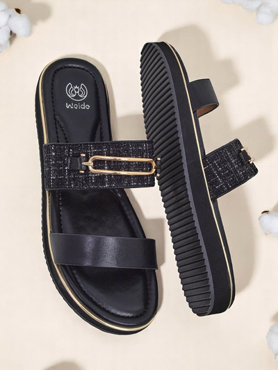 Royalfashion Chaussons à semelle plate pour femmes Mamma