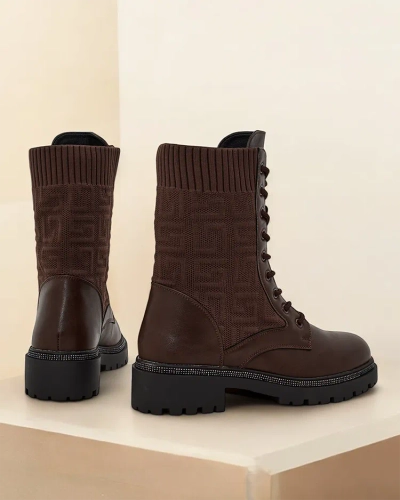 Royalfashion Bottines à lacets pour femmes Gordell