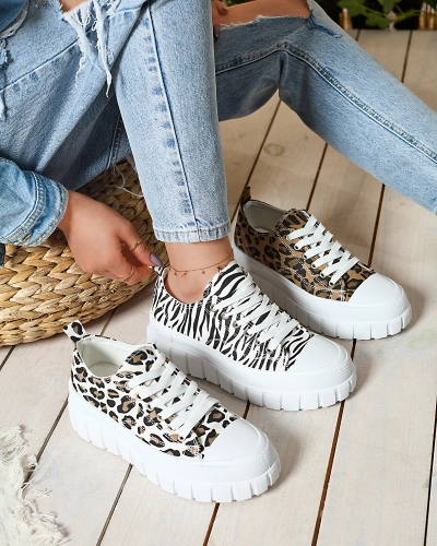 OUTLET Baskets compensées à motifs pour femme Ziratia - Chaussures