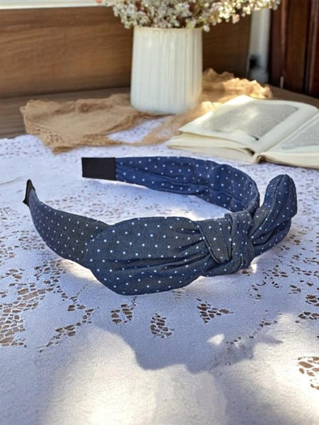 Royalfashion Serre-tête avec nœud à pois Lilka