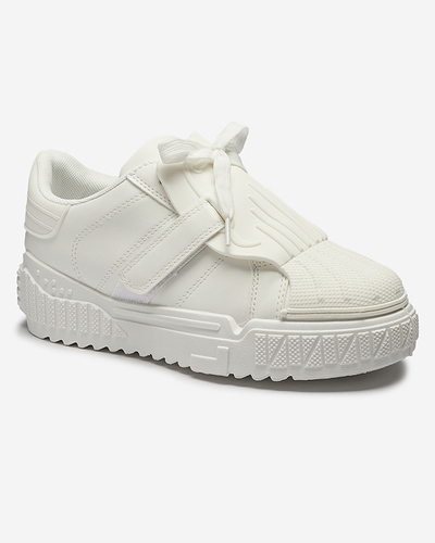 OUTLET Chaussures de sport blanches pour femmes avec empiècements en caoutchouc Inika - Footwear