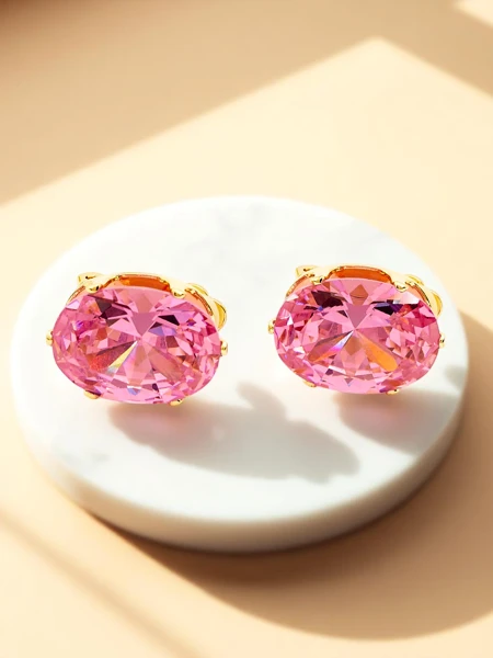 Royalfashion Boucles d'oreilles à clip pour femme avec cristal