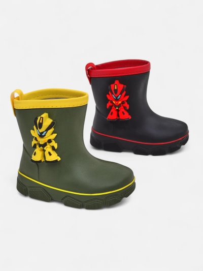 Royalfashion Bottes en caoutchouc pour enfants avec robot Power Robot