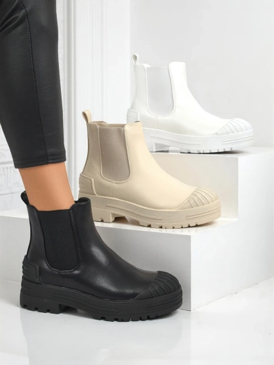 Bottines plateforme en cuir écologique Amber Veil