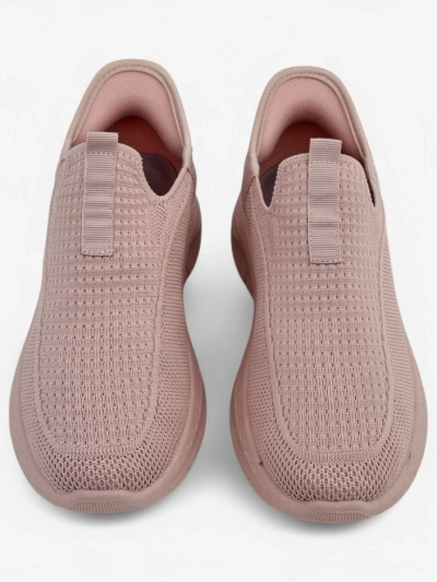 Baskets pour femmes Apollo Rosa - chaussures roses slip-on en tissu à semelle plate