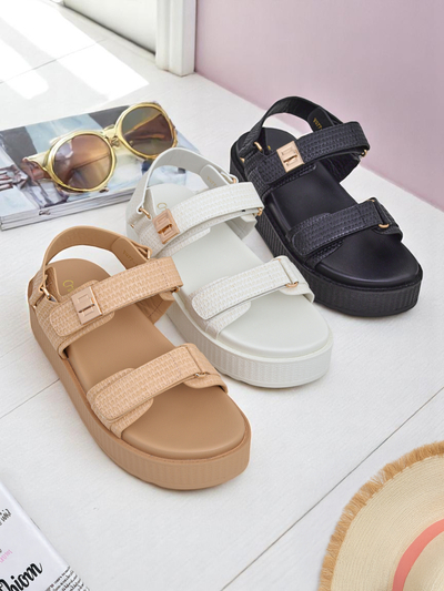 Sandales pour femmes à plateforme Royalfashion Beige Lavinia - été confortable