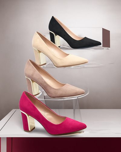 Royalfashion Beige Escarpins en cuir éco-daim pour femme Afrogosa