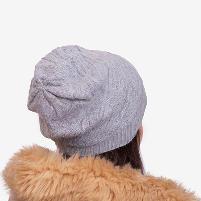 Bonnet double épaisseur gris chaud femme - Accessoires