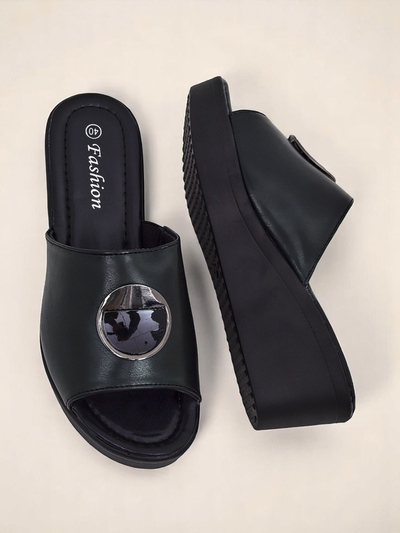 Royalfashion Sandales compensées pour femmes Elira