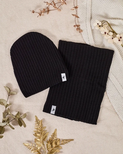 Ensemble hiver universel Royalfashion - bonnet avec écharpe tube