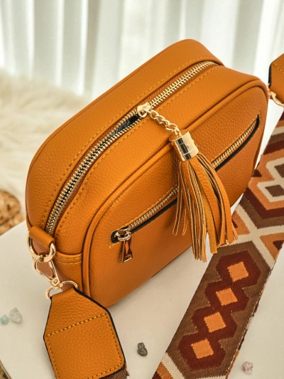 Royalfashion Petit sac à main pour femme en cuir écologique avec bandoulière colorée Kovi Lace