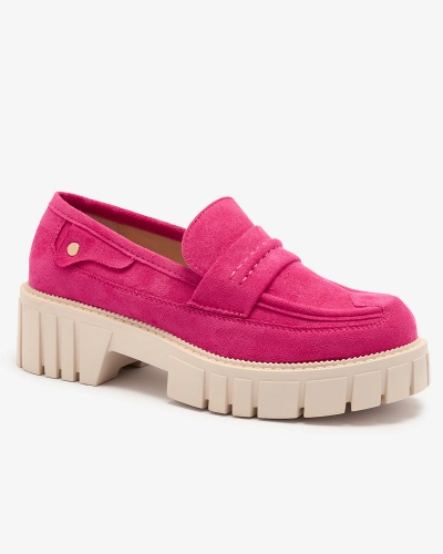 Royalfashion Eco suede fuchsia mocassins pour femmes Siherta