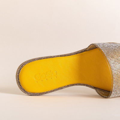 OUTLET Tongs jaunes pour femme avec zircons Verina - Footwear