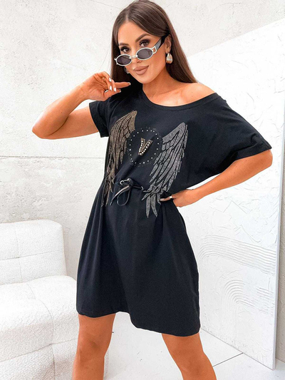 Royalfashion Mini robe femme avec zircons