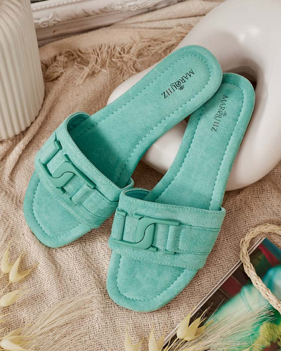 Royalfashion Tongs femme menthe avec boucle Rydr