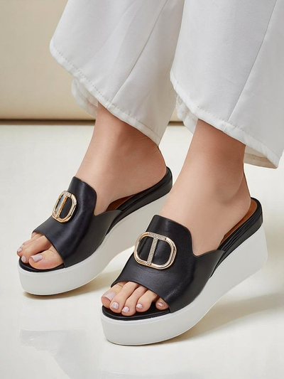 Royalfashion Sandales compensées pour femmes Daffin