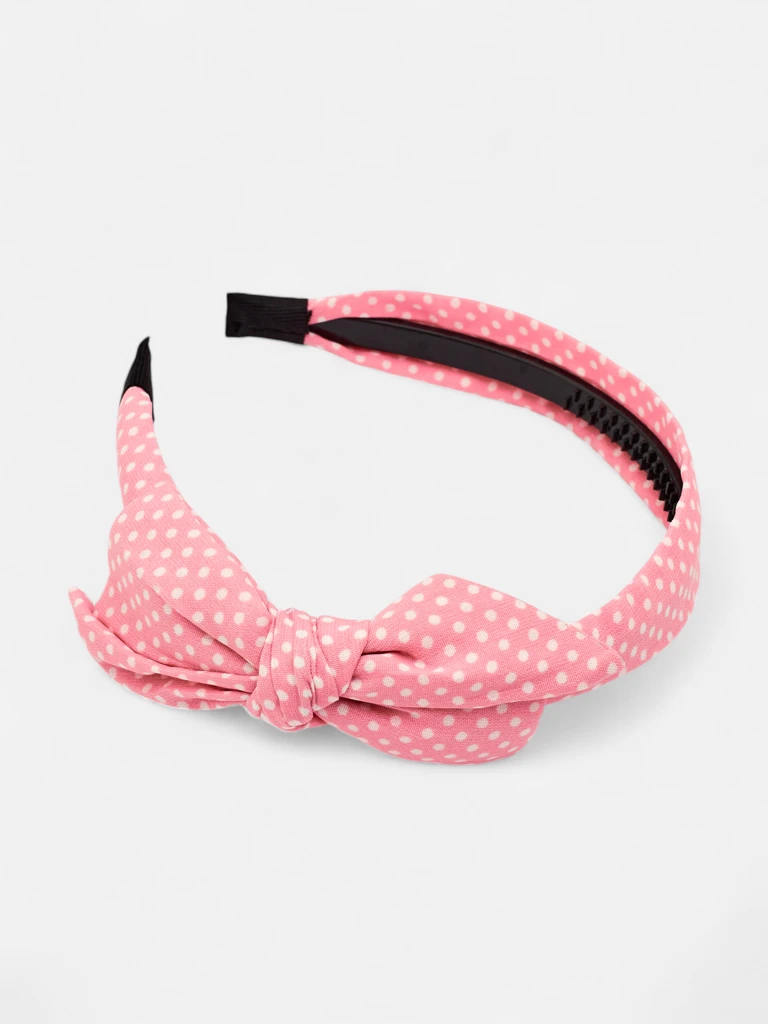 Royalfashion Bandeau pour femmes à pois avec nœud