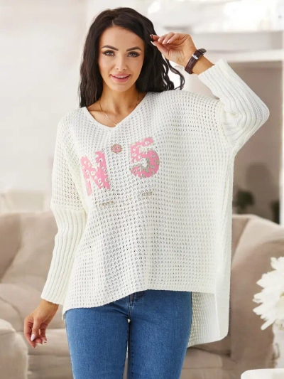 Pull en acrylique pour femmes de Royalfashion avec inscriptions