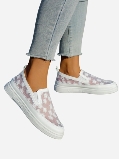 Mocassins en mesh pour femmes Royalfashion avec fleurs Emzos