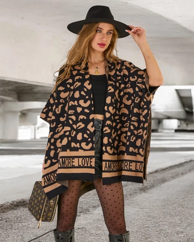 Royalfashion Poncho imprimé pour femme