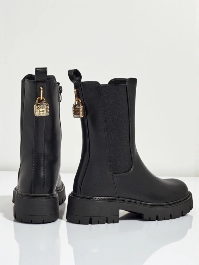 Bottines hautes pour femmes en cuir écologique Varinell