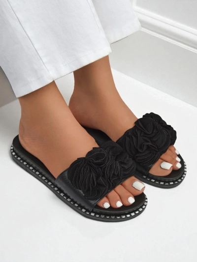 Royalfashion Mules plates pour femmes Flora Verde