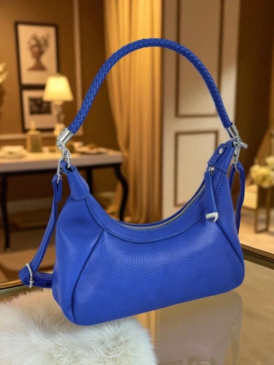 Royalfashion Petit sac à main pour femme en cuir écologique avec sangle décorative Lacquea