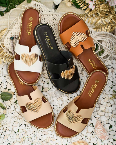 Royalfashion Tongs à semelle plate Ortyca pour femme