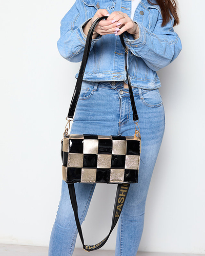Petit sac à main noir et or pour femme - Accessoires
