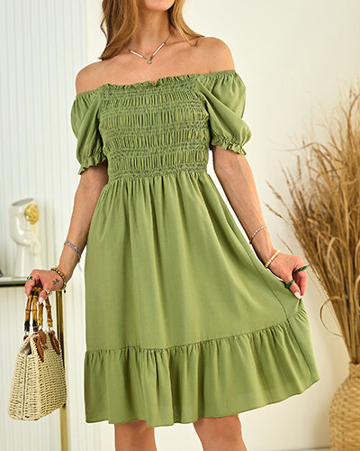 Royalfashion Mini robe a'la hiszpanka en coton pour femme