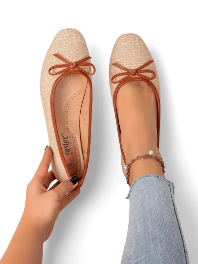 Royalfashion Ballerines pour femmes avec paillettes et un nœud Aramie