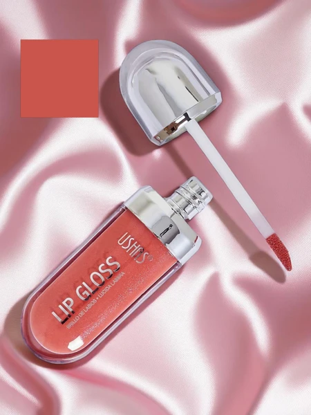 USHAS Gloss à Lèvres Pailleté couleur Rose Foncé