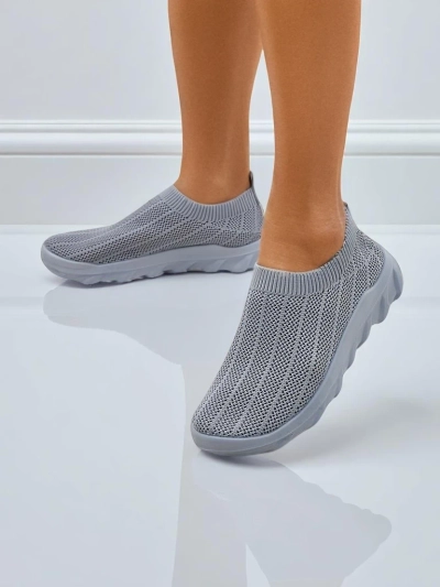 Baskets slip-on confortables pour femmes Silvana gris tourterelle - chaussures slip-on confortables pour la ville