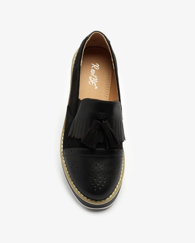 Demi-bottes noires à talons bas pour femmes Veolita- Footwear