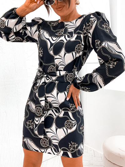 Royalfashion robe femme à imprimé décoratif