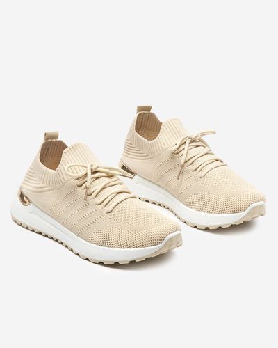 OUTLET Chaussures de sport femme en tissu beige Erina - Footwear