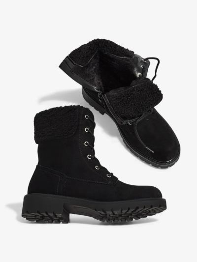 Bottines à lacets pour femmes en daim écologique Trevolla