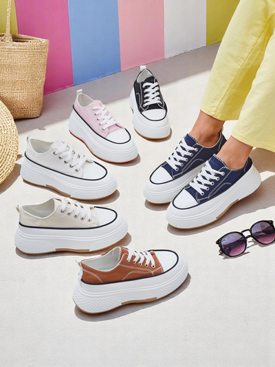 Royalfashion Baskets à plateforme pour femmes Beemes