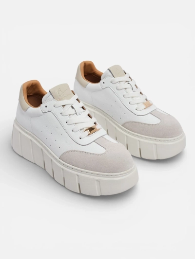 Baskets de sport pour femmes en cuir naturel Taures