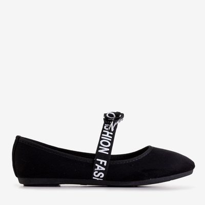 Ballerines femme éco-suède noir Cybele - Chaussures