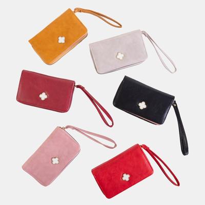 Portefeuille femme gris clair avec ornement - Accessoires