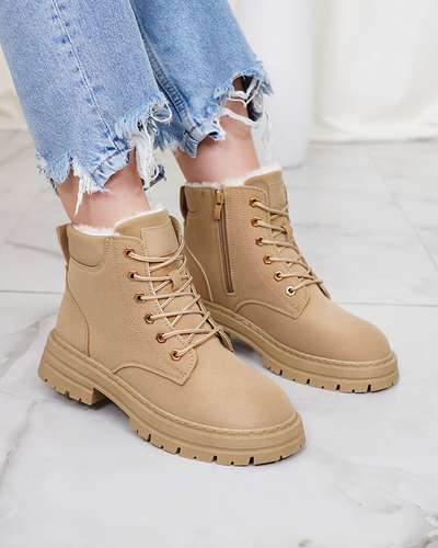 Royalfashion Bottes de trappeur isolées pour femmes marron clair Radoras