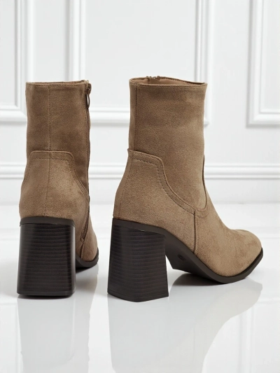 Bottines femme en éco-daim à talons épais Rune Fast