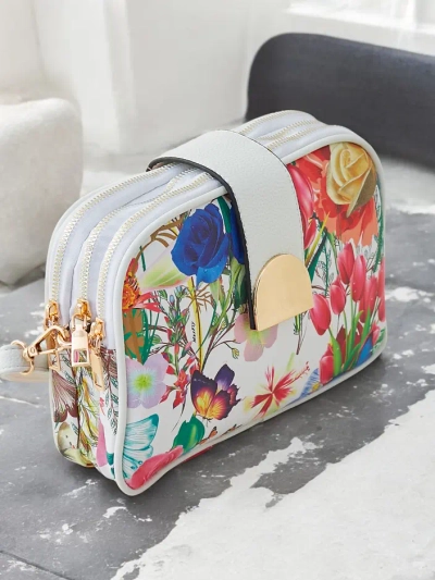 Royalfashion Petit sac à main pour femme avec fleurs