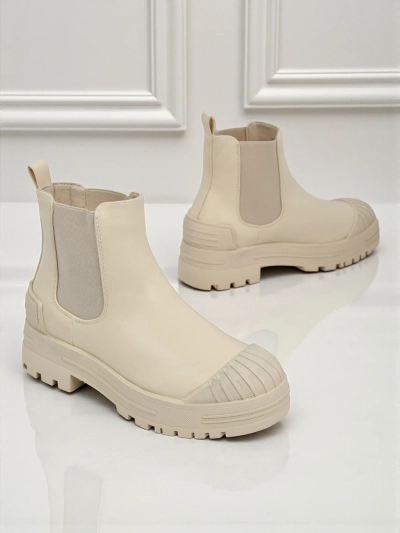 Bottines plateforme en cuir écologique Amber Veil