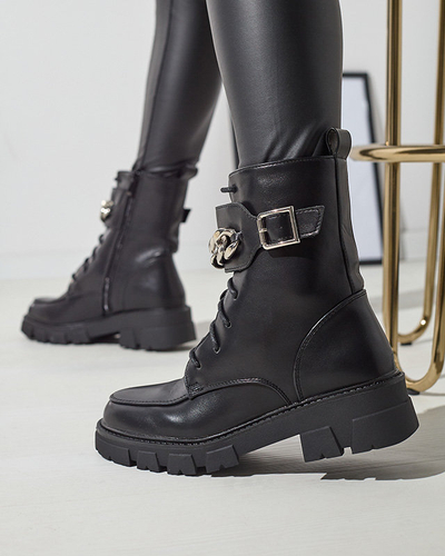 OUTLET Bottes bagger noires chauffées pour femmes Effpi- Footwear